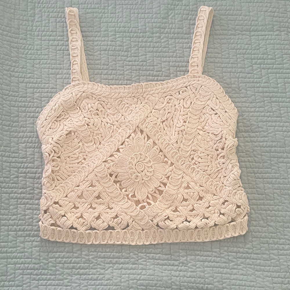 Chelsea & Violet Boho Cream Lace Women’s Top